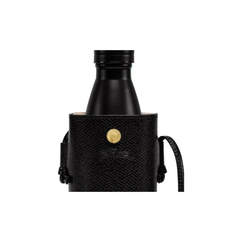 LONGCHAMP Cow Leather Water Bottle Bag, Crossbody Bag Women's Black-5