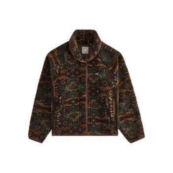 KITH Women's Grayson Jacquard Sherpa Jacket 'Incognito'