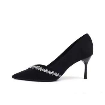 LXVB Slim Heel High Heels Women's Black