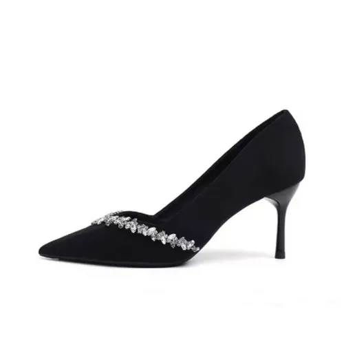 LXVB Slim Heel High Heels Women's Black