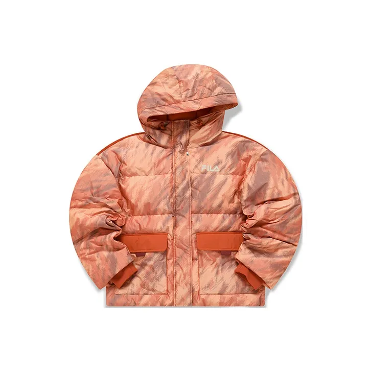 FILA FUSION Down Jacket Women's Umbrella Bird Orange Red-0