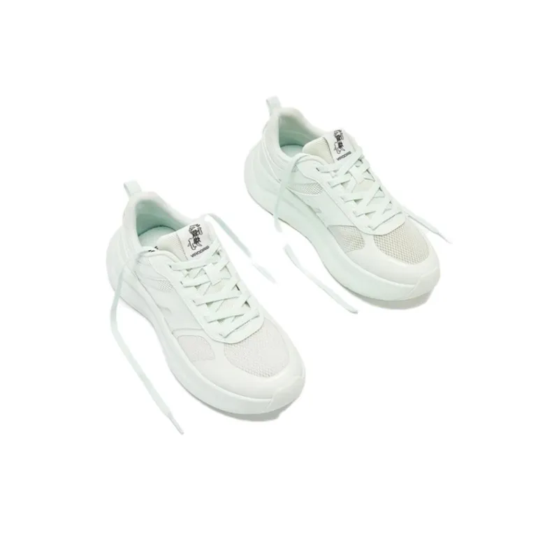 QIAODAN Breathable And Resilient Low Top Casual Shoes Women's Snow Mist Green-3
