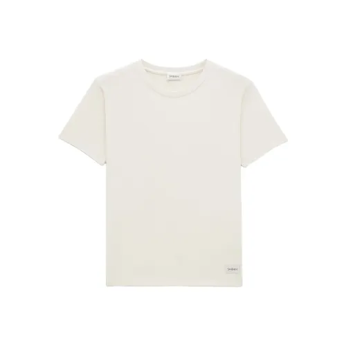 SAINT LAURENT Logo Patch Crewneck T Shirt
