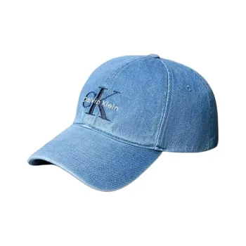 CALVIN KLEIN Cotton Baseball Caps Unisex Denim Blue