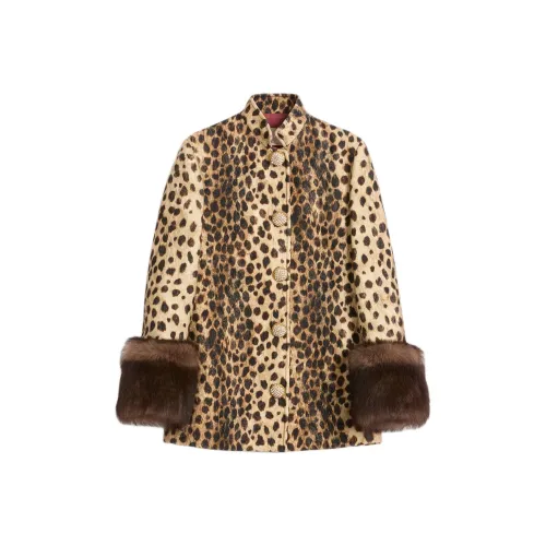 Valentino Jaguar Spots Leopard Printed Coat
