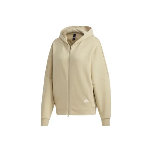 Adidas MUST HAVES WORD Jackets Coats Women's Beige