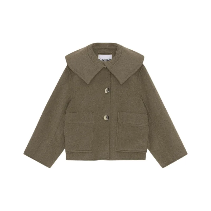GANNI Jackets Women's Khaki-0