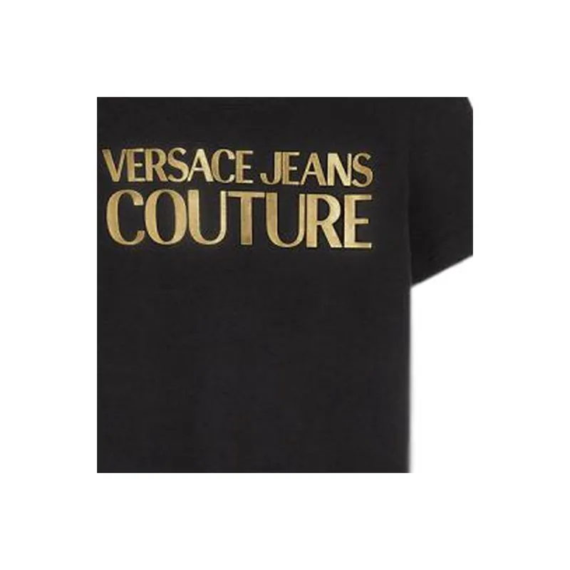 VERSACE JEANS COUTURE Glittery-logo Cotton T-shirt-3