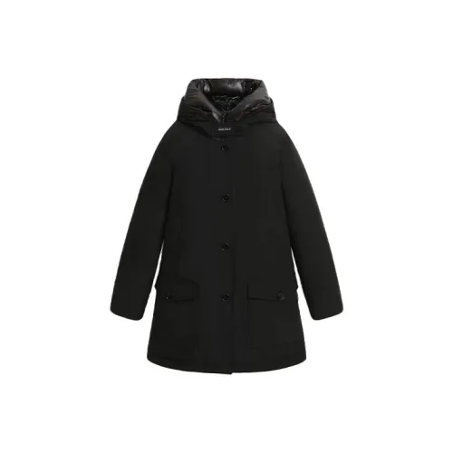 WOOLRICH Button-Down Hooded Padded Coat