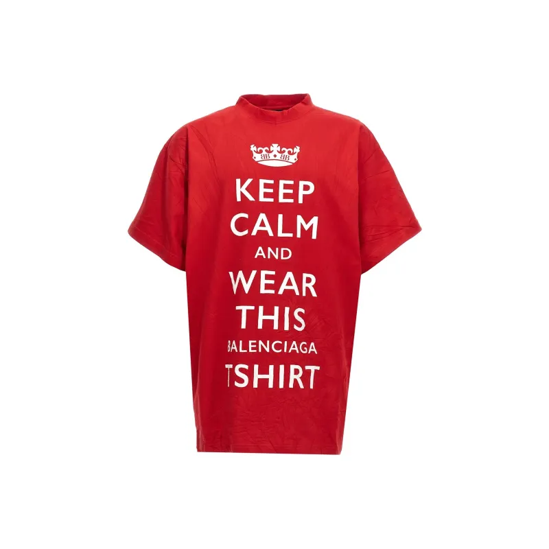Balenciaga Logo Printed Crewneck T Shirt-0