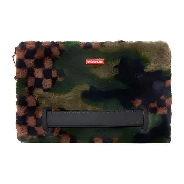 SPRAYGROUND Polyester Wallet Unisex Black/Brown With Army Green-2