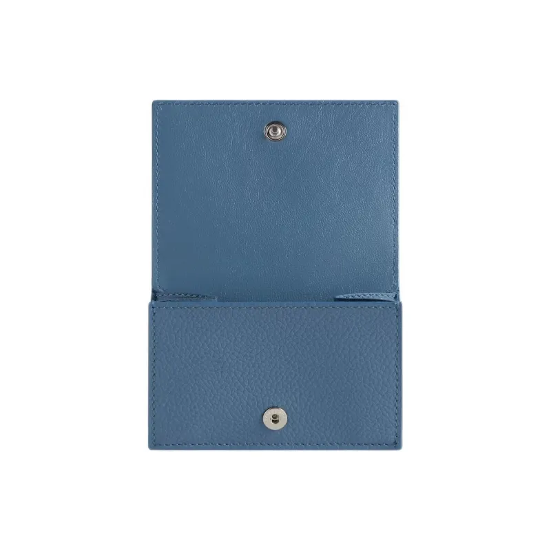 Balenciaga Cash Cow Leather Wallet Mini Men's Blue-2