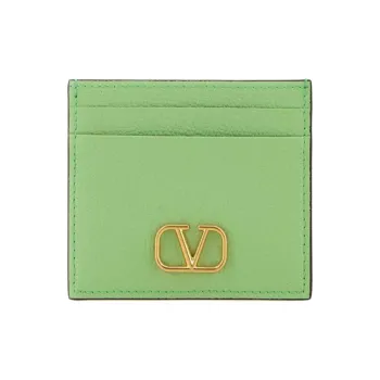 Valentino Leather Card Holder Women's Mint Green