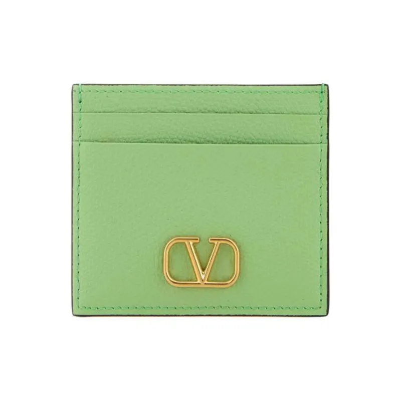 Valentino Leather Card Holder Women's Mint Green-0