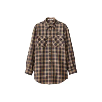 MIU MIU Tartan Wool Shirt