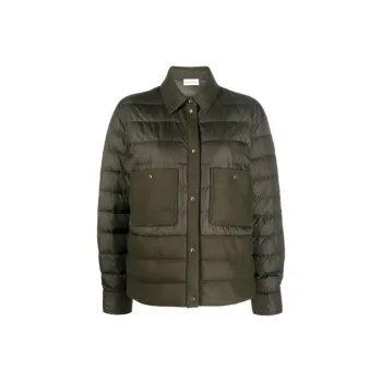 Moncler Women's Padded Over Shirt Dark Army Green