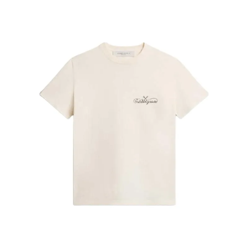 Golden Goose Logo Printed Crewneck T Shirt-0
