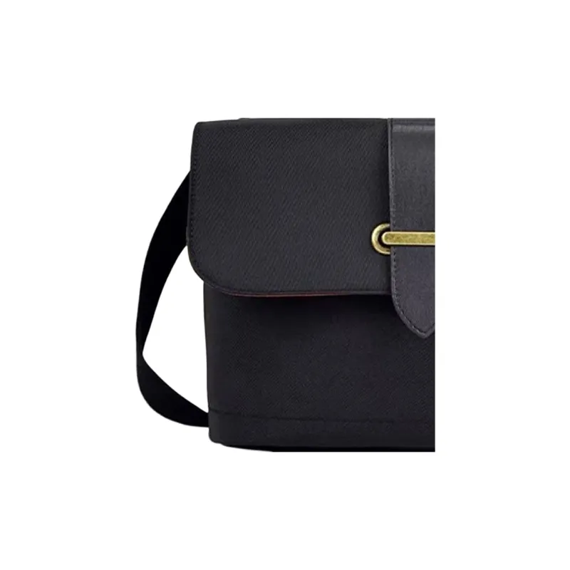 KNOMO Nylon Fabric Commute Bag, Messenger Bag, Crossbody Bag Regular Unisex Black-4