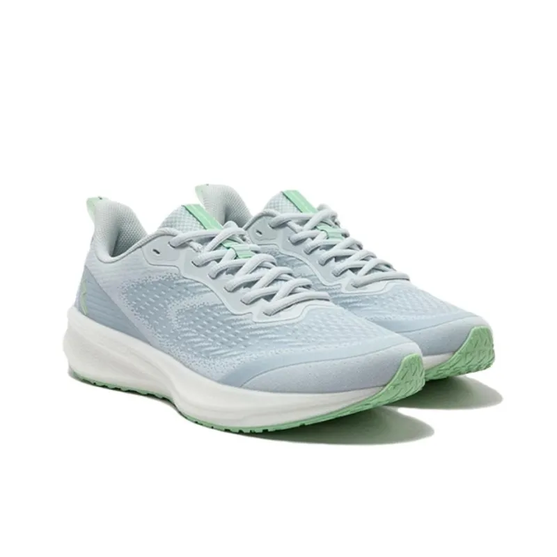 361° Wing Gundam 5.0 Slip Resistant And Abrasion Resistant Coverage Low Top Sprint Running Shoes Women's Blue Green-2