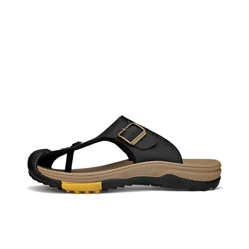 GESENLANG Rubber Sole Abrasion Resistant Slip Resistant Flip Flops Men's