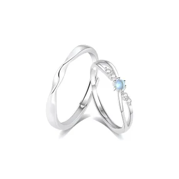 The Years Are Quiet Glass Cat Eye Rings Unisex