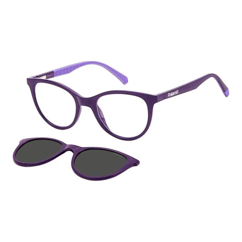 Polaroid Plastic Cat Eye Sunglasses Kids' Purple-0