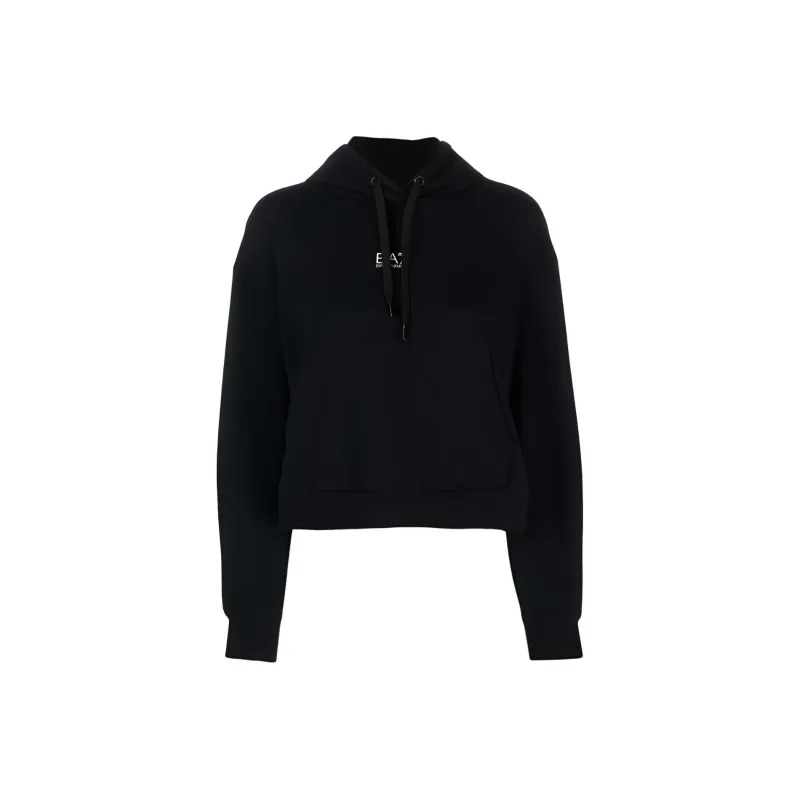 EMPORIO ARMANI Logo print Long sleeve Hoodie-0