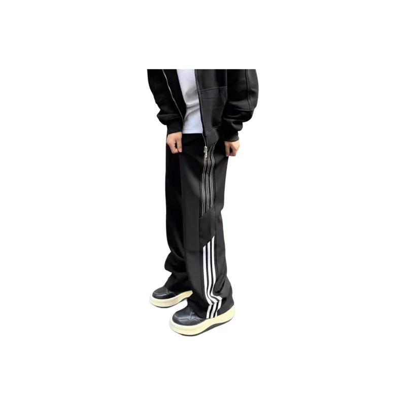 TESTUNG Casual Pants Unisex Black-7