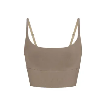 SKIMS CONTOUR NYLON CROPPED CAMI Camisole Women's TRUFFLE/Truffle Color