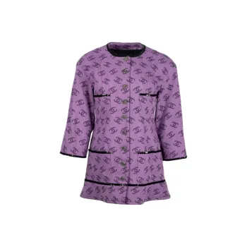 CHANEL 1986 1988 Interlocking CC pattern Jacket