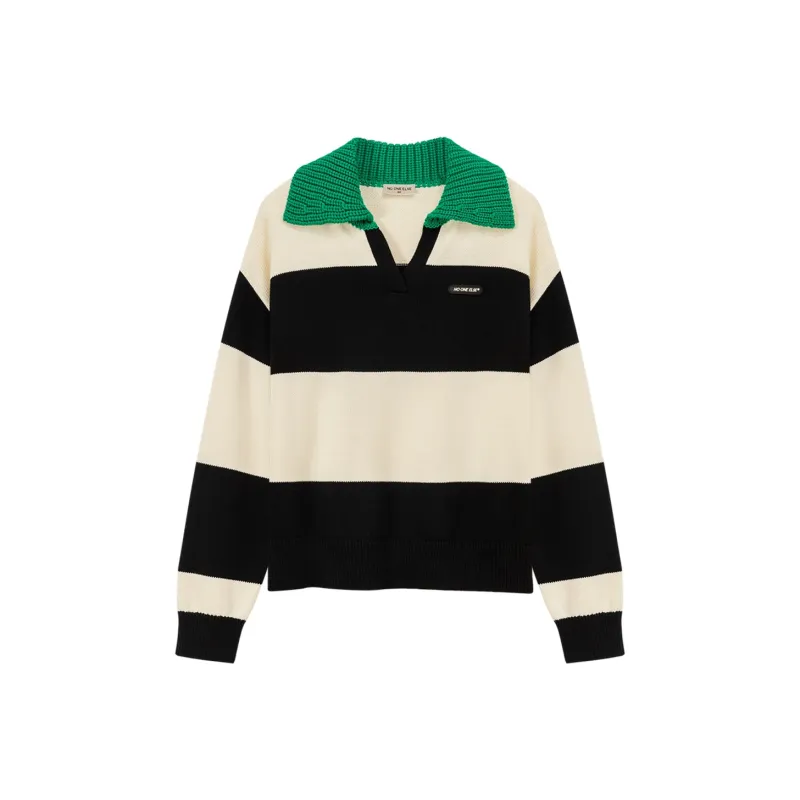 NO ONE ELSE Knitwear Women's Black White Stripes-0