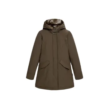 WOOLRICH Button Up Hooded Long Coat