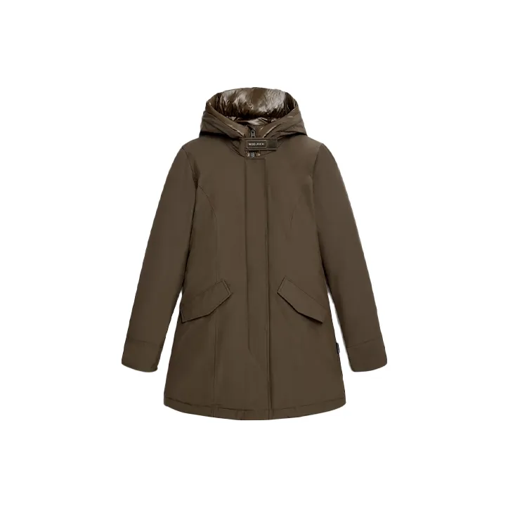 WOOLRICH Button Up Hooded Long Coat-0