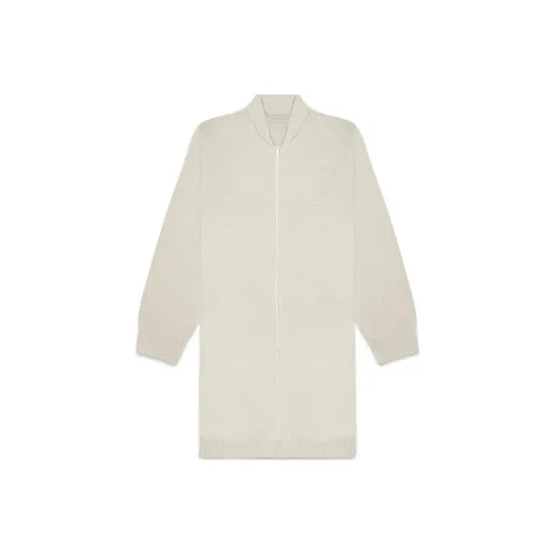 Fear Of God Essentials Military Nylon Hooded Jacket Women's Long Cardigan Wheat