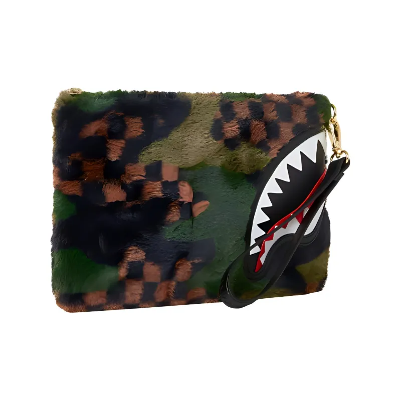 SPRAYGROUND Polyester Wallet Unisex Black/Brown With Army Green-1