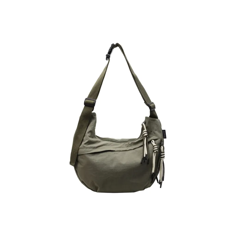Single Warehouse Fabric Shoulder Bag Regular Unisex White/Green/Yellow/Purple/Black-12