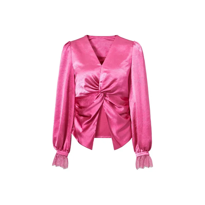 BADINA Chiffon Shirt Women's Fuchsia-0