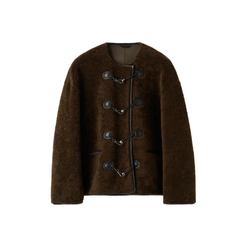 TOTEME Teddy Shearling Clasp Jacket-0
