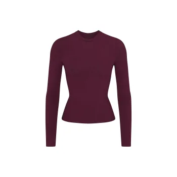 SKIMS T Shirt Women's DEEP BERRY/Deep Berry Red