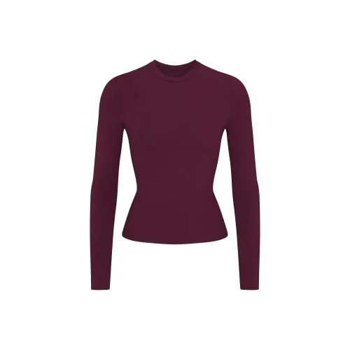 SKIMS T Shirt Women's DEEP BERRY/Deep Berry Red