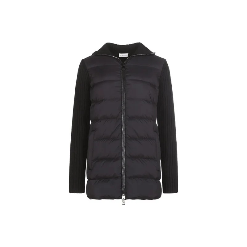 Moncler Logo Patch High Neck Coat-0