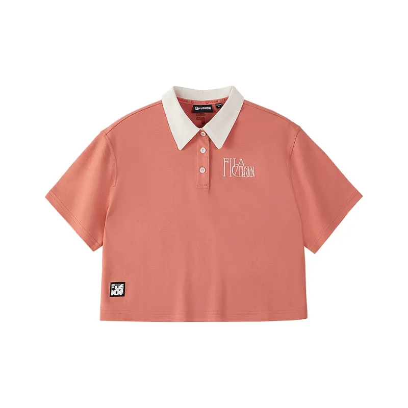FILA FUSION Polo Shirt Women's Haze Pink-0