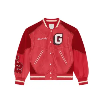 Givenchy Bi Material Oversized Varsity Jacket 'Red Cherry'