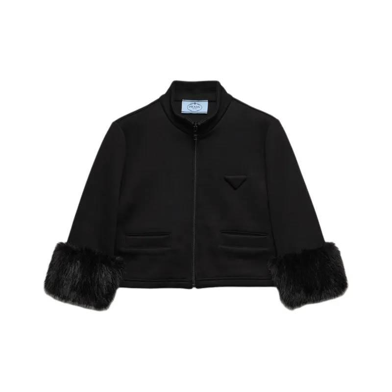 PRADA Zipped Cropped Sweatshirt-0