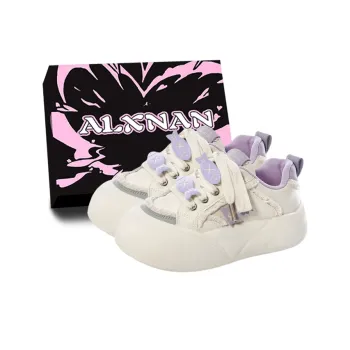 Alxnan Low Top Casual Shoes Women's Purple Little Fish
