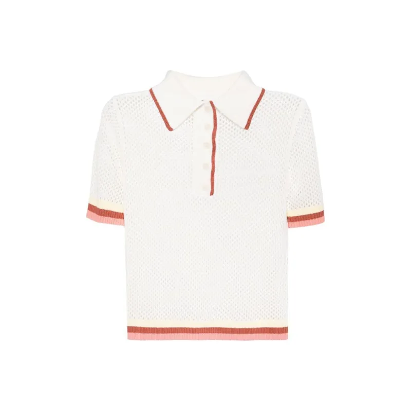 Zimmermann Crochet Polo Shirt-0