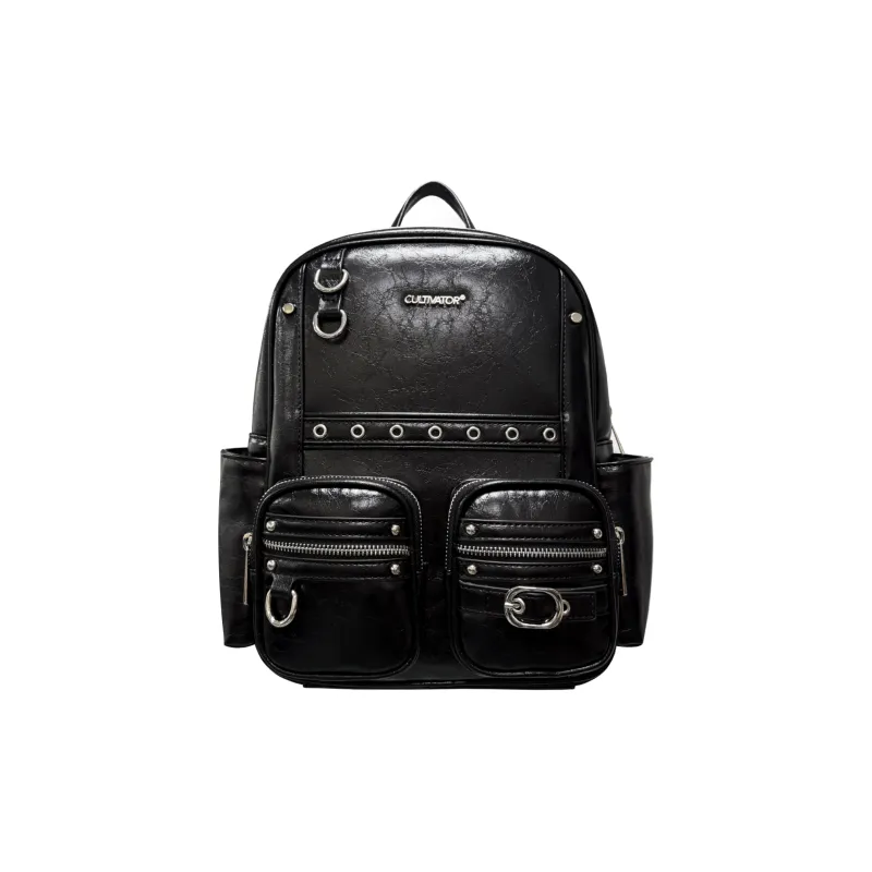 CULTIVATOR PU Backpack Medium Size Unisex Beige/Russet/Black-2