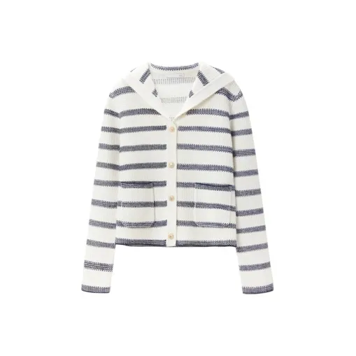 OVV Knitwear Women's Navy Blue Stripes A4-0