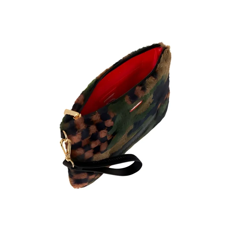 SPRAYGROUND Polyester Wallet Unisex Black/Brown With Army Green-3