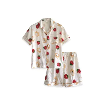 XIAFENYAN Pajama Set Women's Apricot